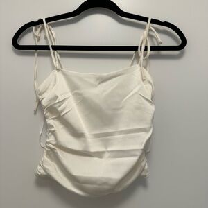 Hollister White Top with Tie Straps